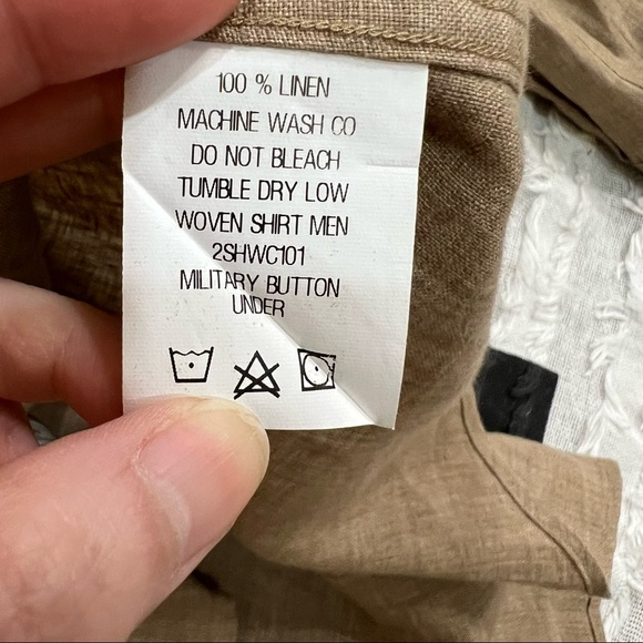 Apolis Global Citizen Military Woven Button Linen Work LS Shirt Men’s XL Office - Picture 7 of 10